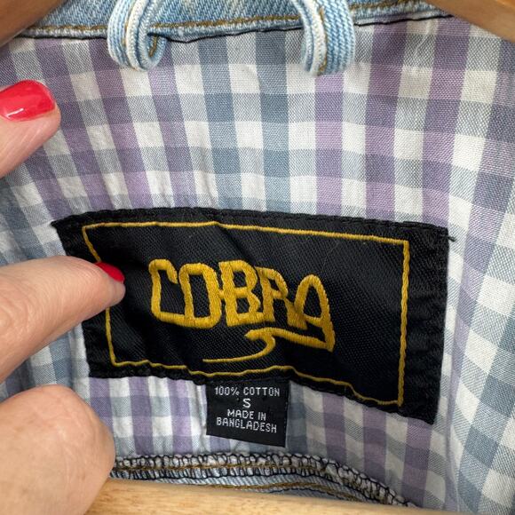 Vintage Cobra Light Wash Denim Jacket 100% Cotton Women’s Small - Picture 3 of 6